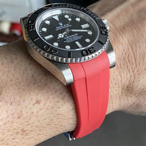 rolex aftermarket bands|rolex watch with rubber band.